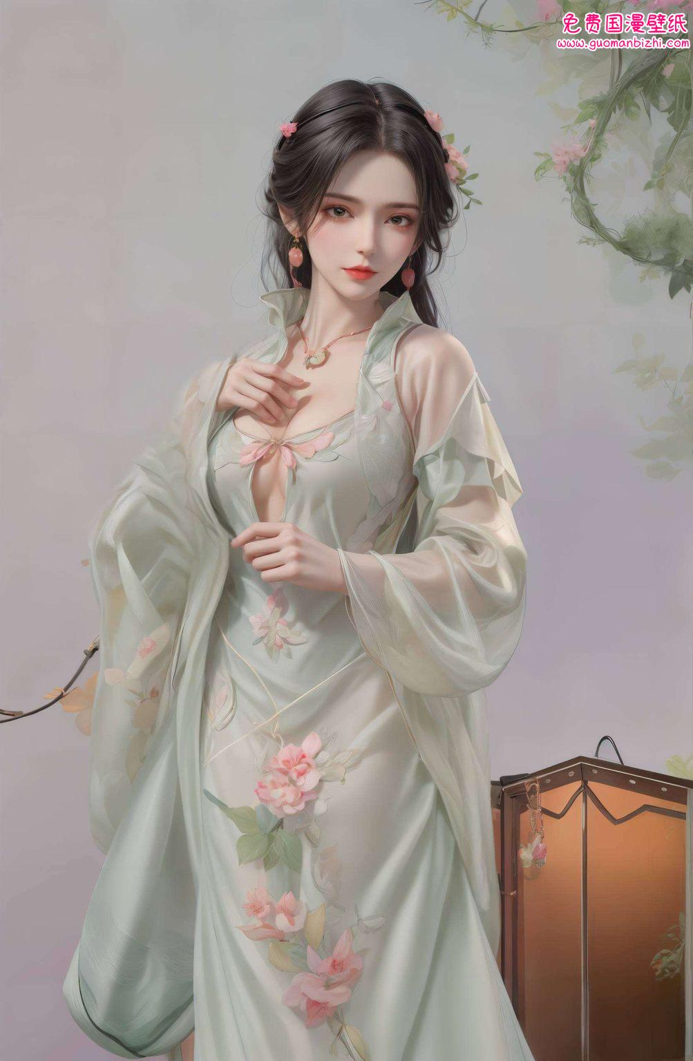 她身姿曼妙犹如玄幻故事里的魔法画卷