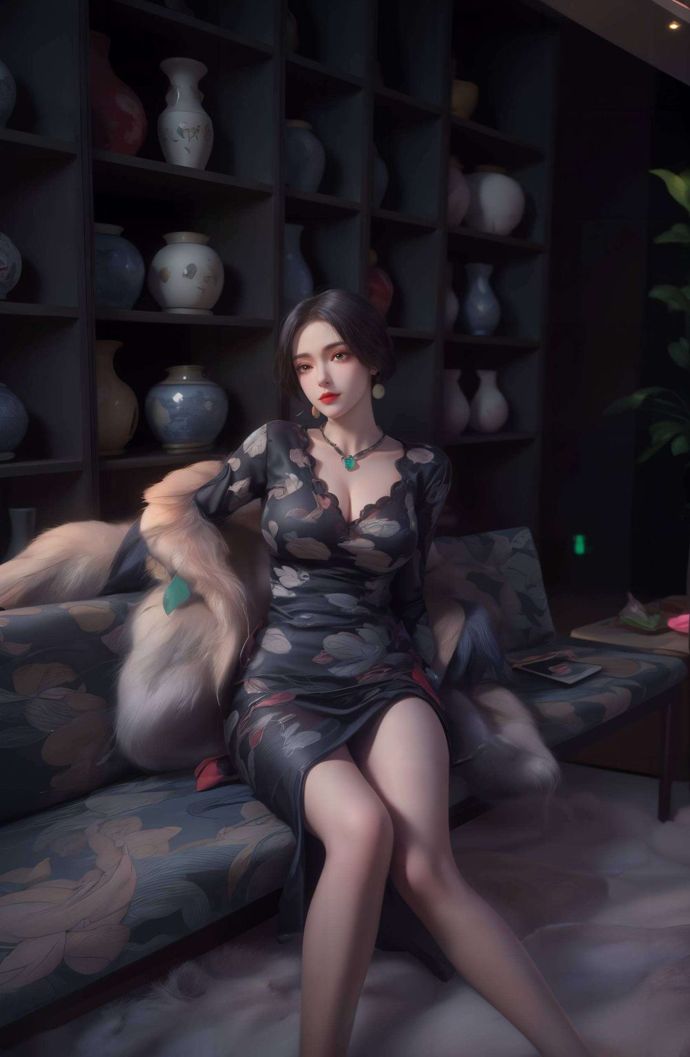 她那飘逸的衣袂在这绚烂的动漫世界里