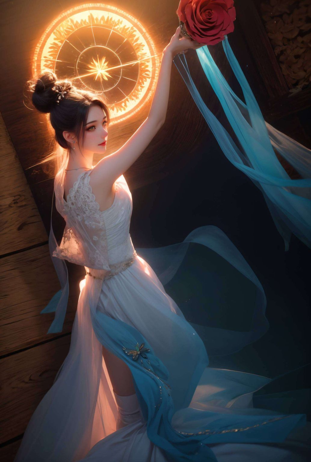 她灵动如风与君共舞云端