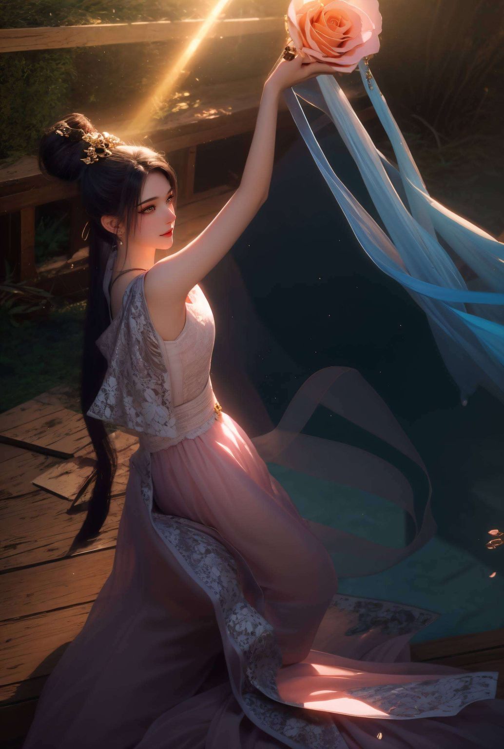 她的每一个眼神、每一次微笑都如同清晨的第一缕阳光