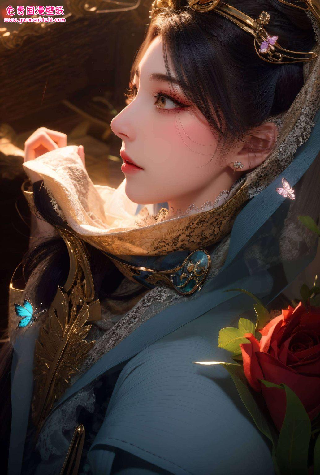 美得令人心醉如同国漫里走出的仙子
