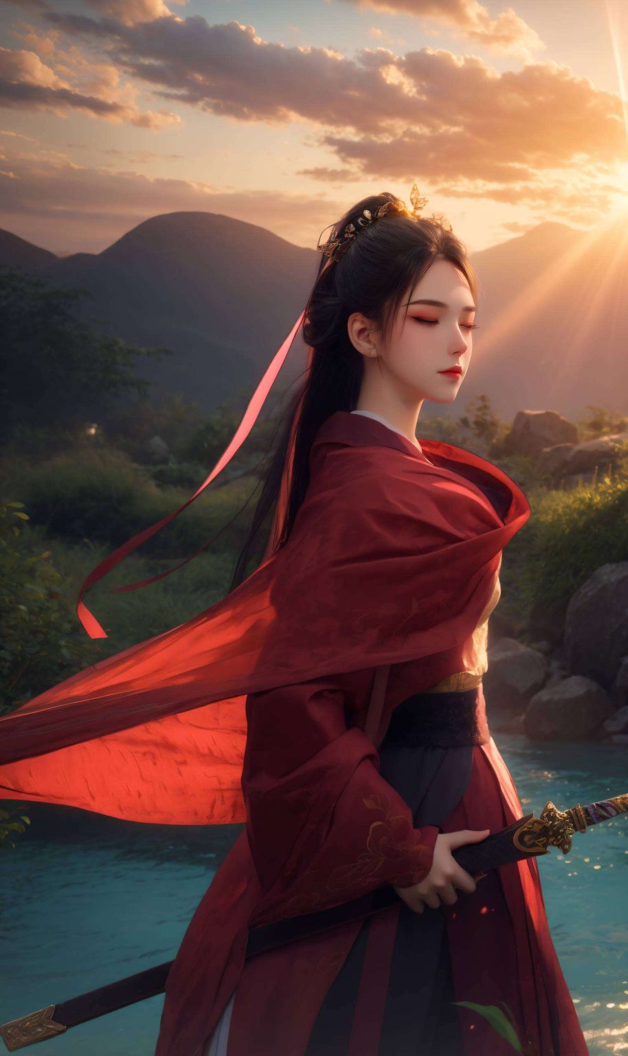 在这炫彩壁纸的每一像素中一位真正诠释了玄幻与美丽的国漫女神