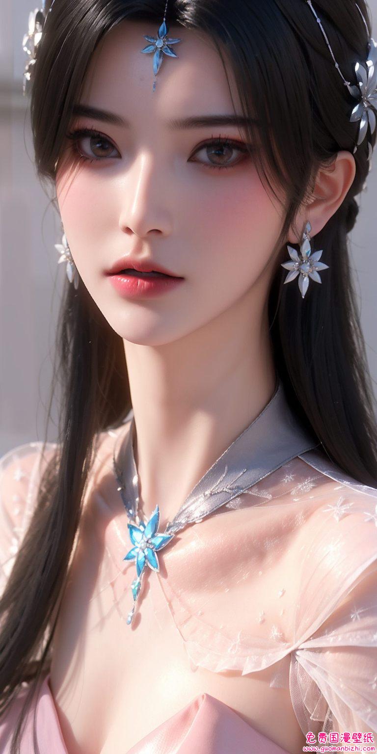 她是玄幻世界中的高岭之花一袭白衣若雪