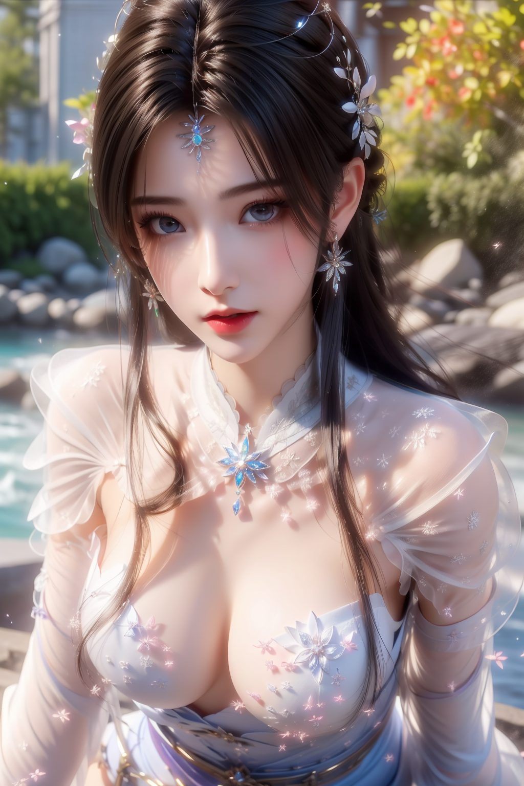 偶尔也会露出小调皮的一面夏倾月