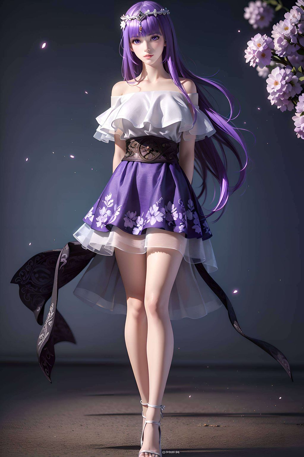 她那高贵而神秘的气质为你的手机屏幕披上了一袭梦幻的衣裳