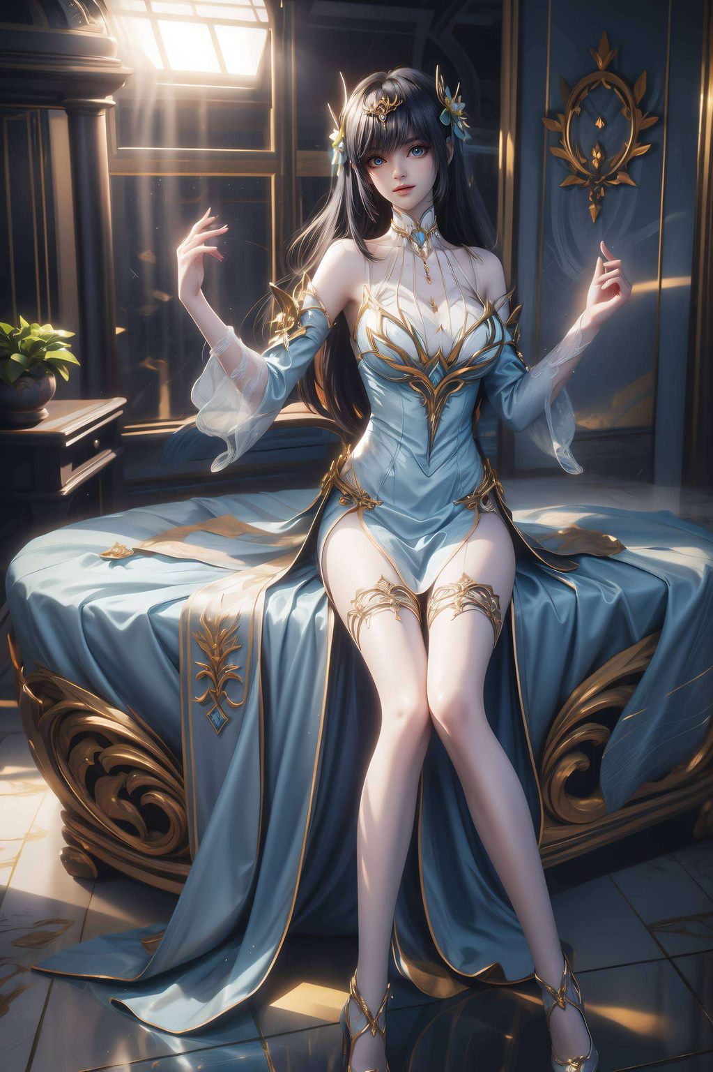 这位出自国漫神作神印王座的绝世美女都仿佛进入了一个梦幻世界