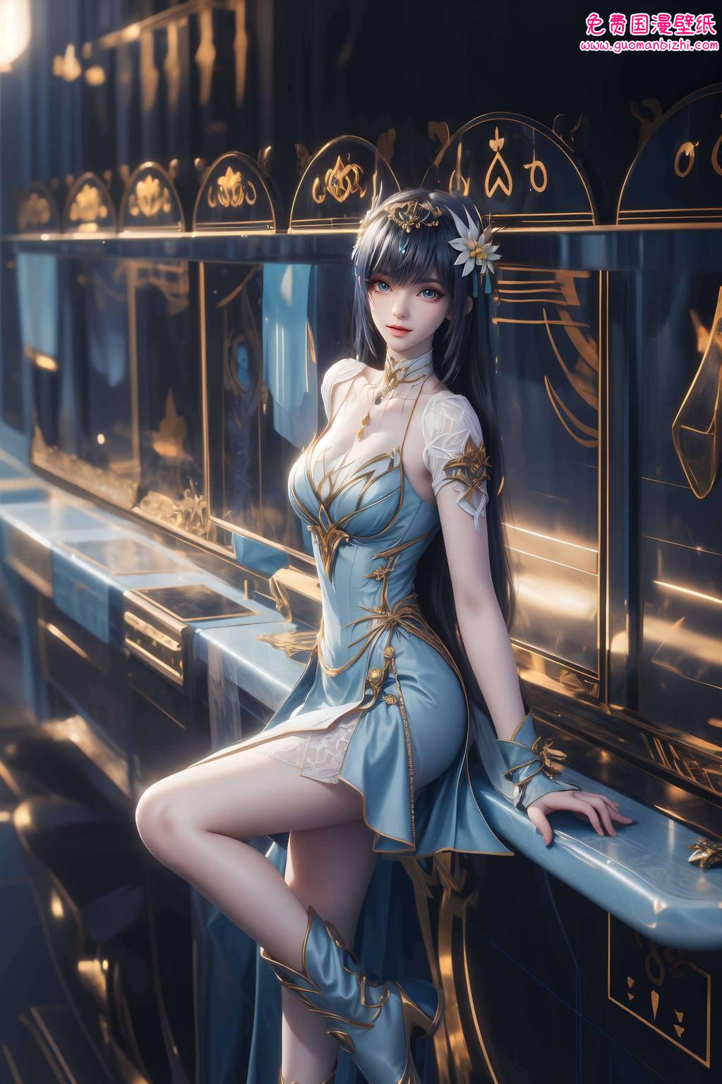 无双壁纸神印王座的枫玲儿翩然而至在绚烂的苹果炫彩壁纸中