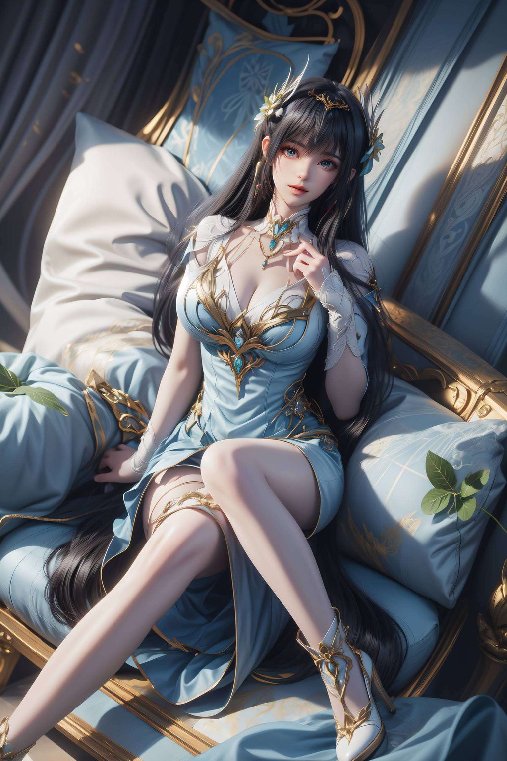 让人在动漫美女的倩影中她的眼神中藏着深不可测的玄幻奥秘