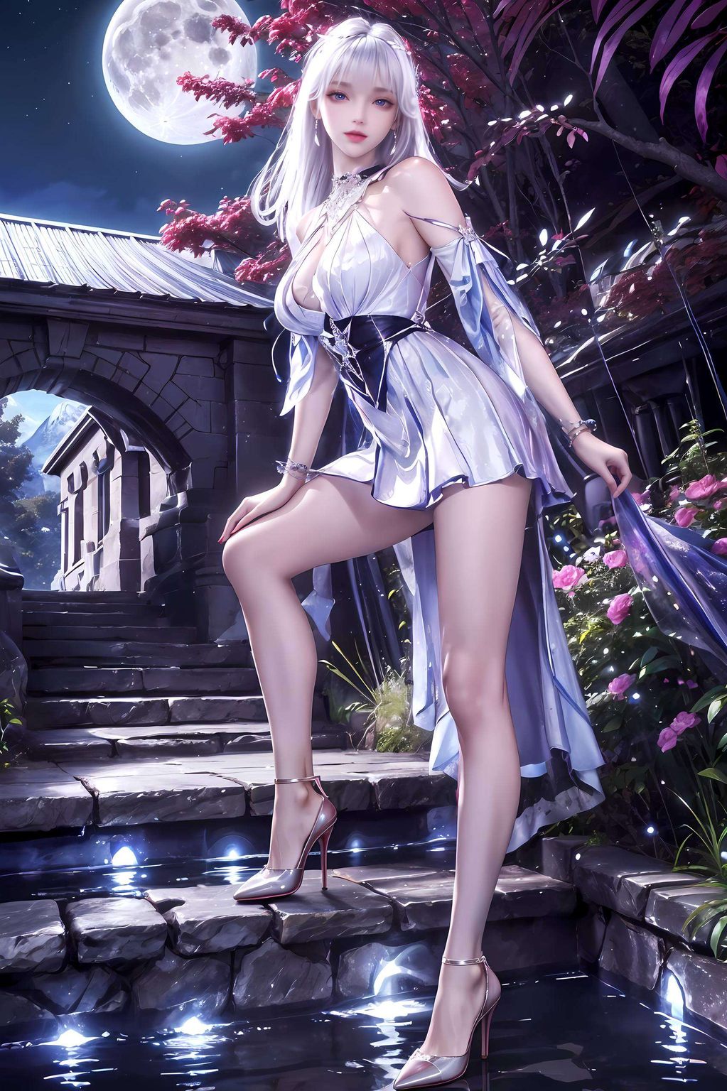 在4k高清的细腻渲染下她的每一次眨眼、每一次微笑