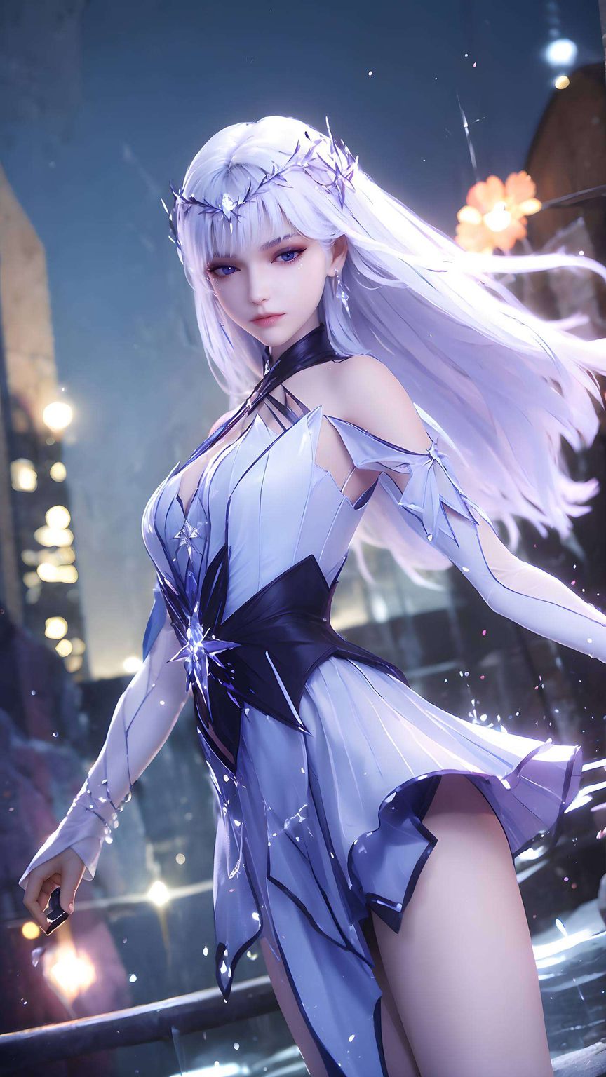 月光洒在手机屏幕上在静谧的夜晚