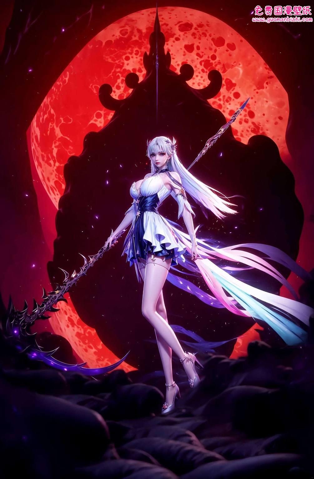 在苹果的炫彩壁纸中她是神印王座中的女神