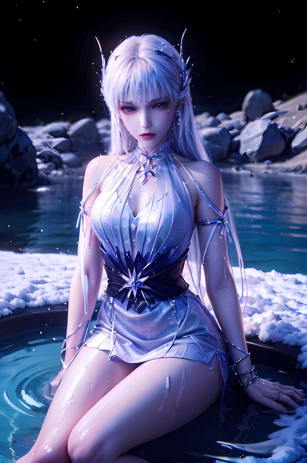 以她那清新脱俗的气质成为了无数动漫迷心中的女神