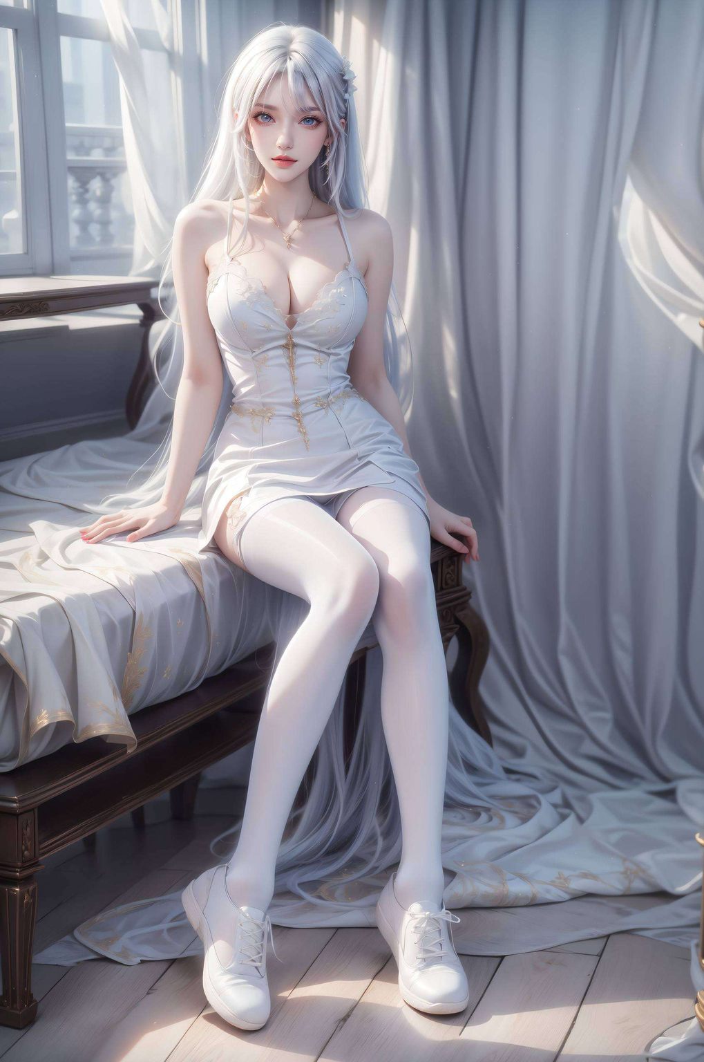 圣采儿以其婉约之美成为了无数国漫爱好者的桌面精灵