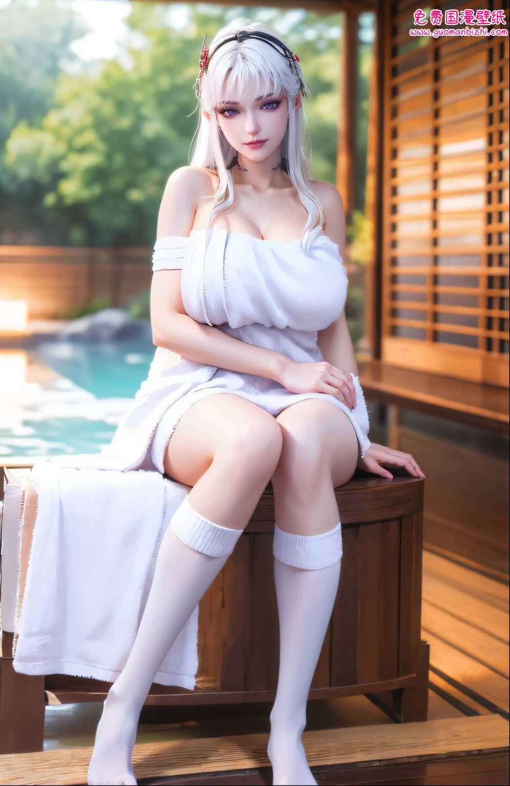 她是国漫的骄傲在苹果炫彩壁纸的映衬下