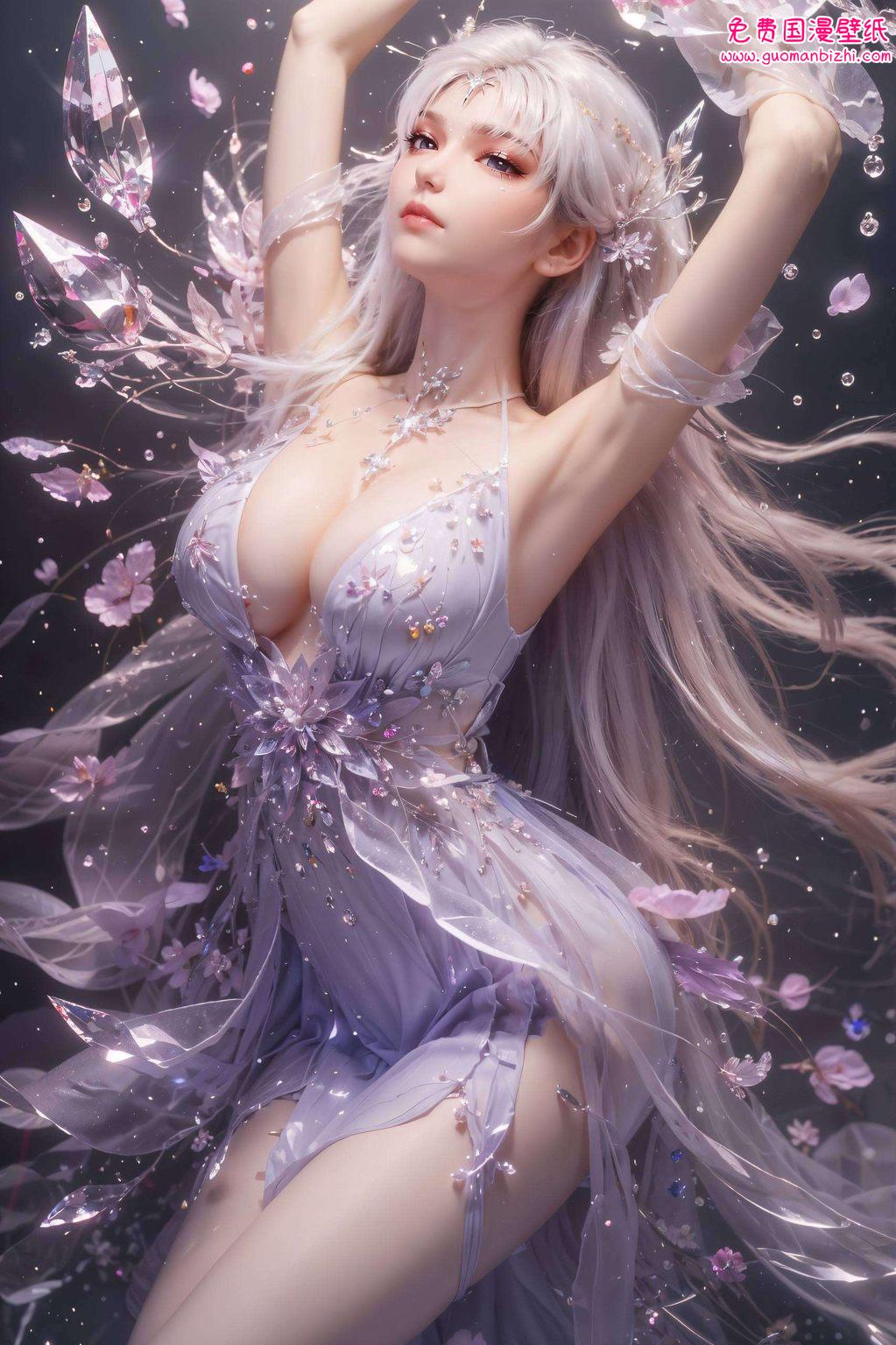 一袭白衣翩翩她那双明眸如星辰