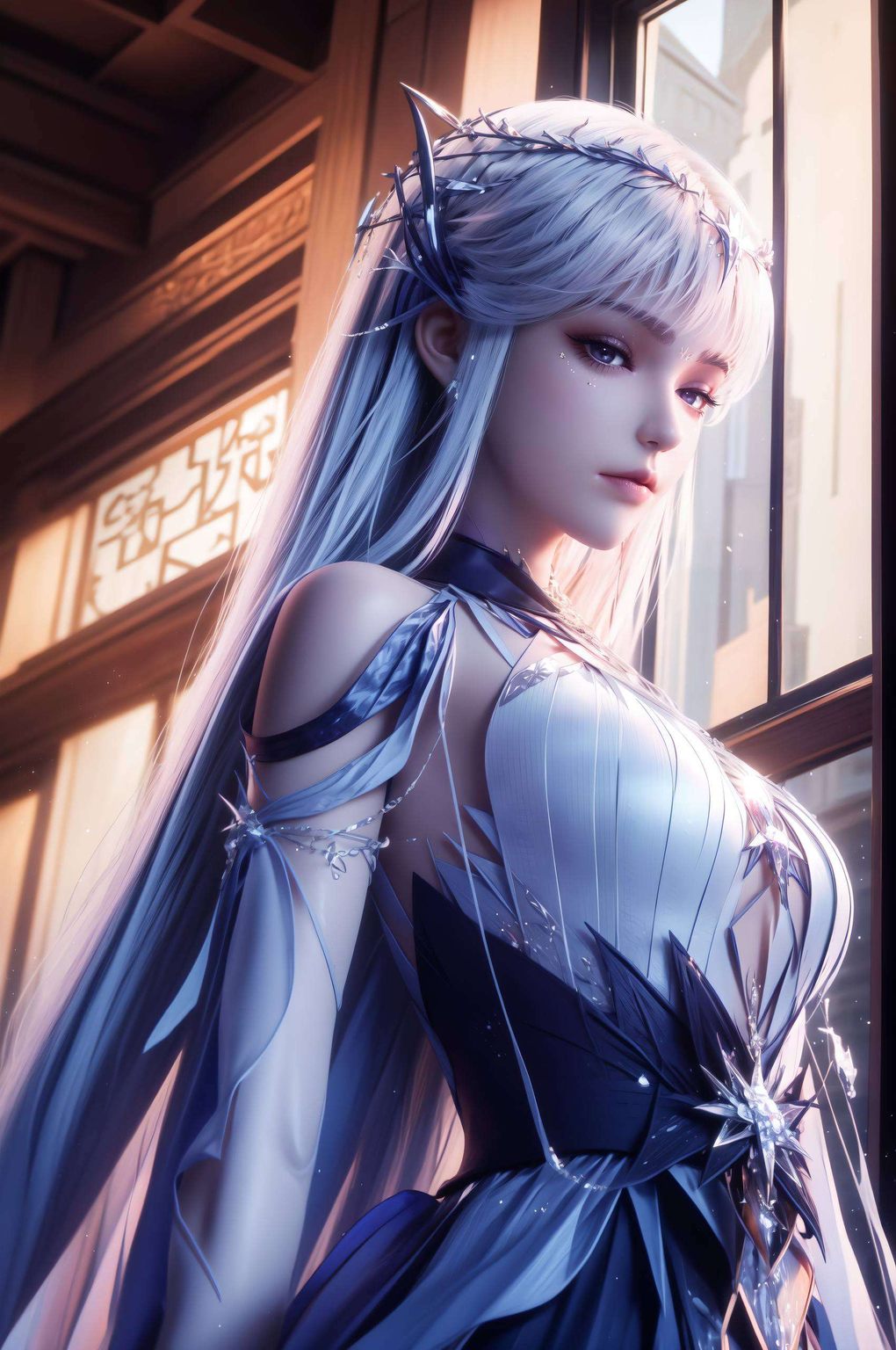 不仅体现在那精致的面容上更在那份独特的气质中