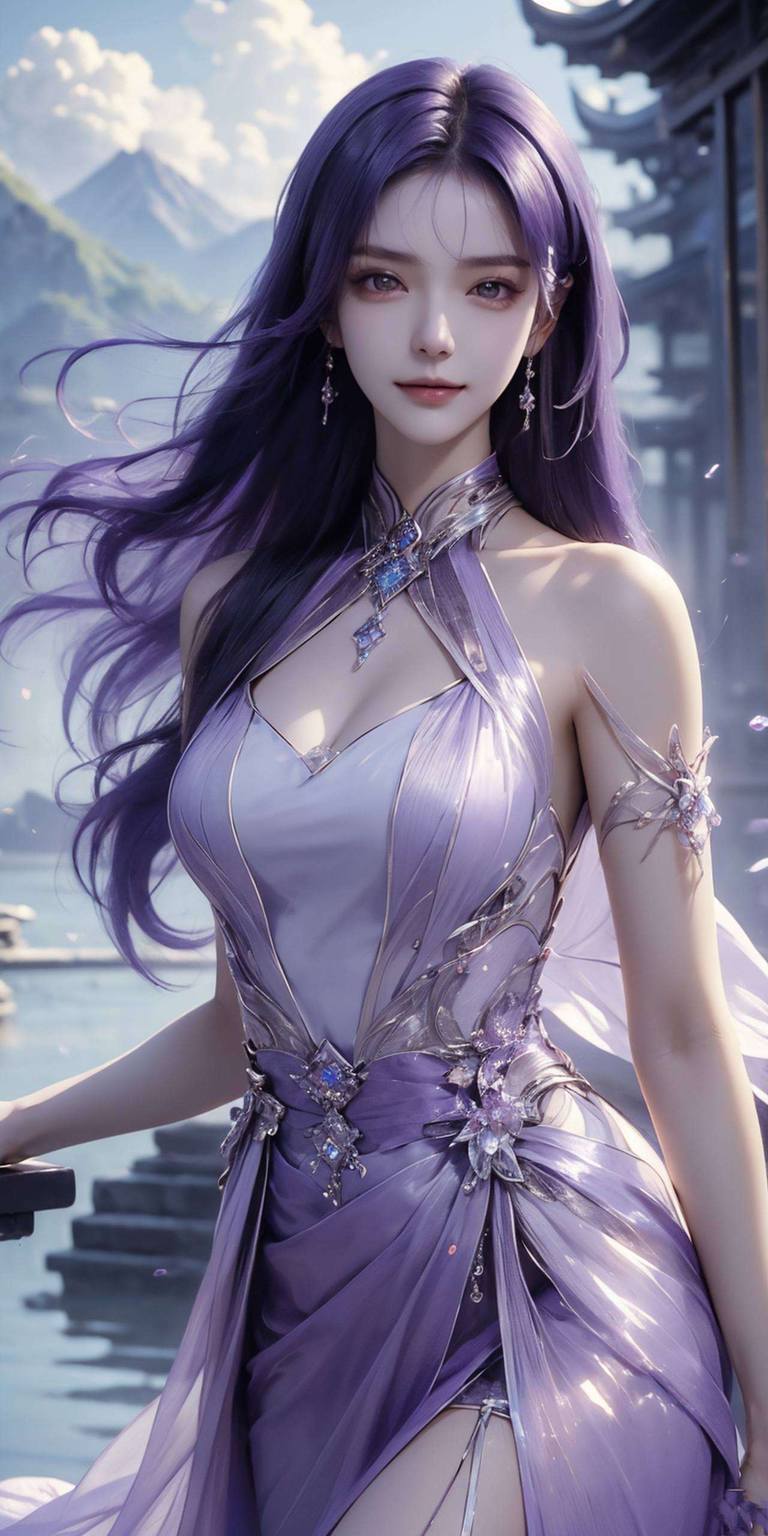 圣采儿轻灵地舞动着她的身影化作一片炫彩壁纸