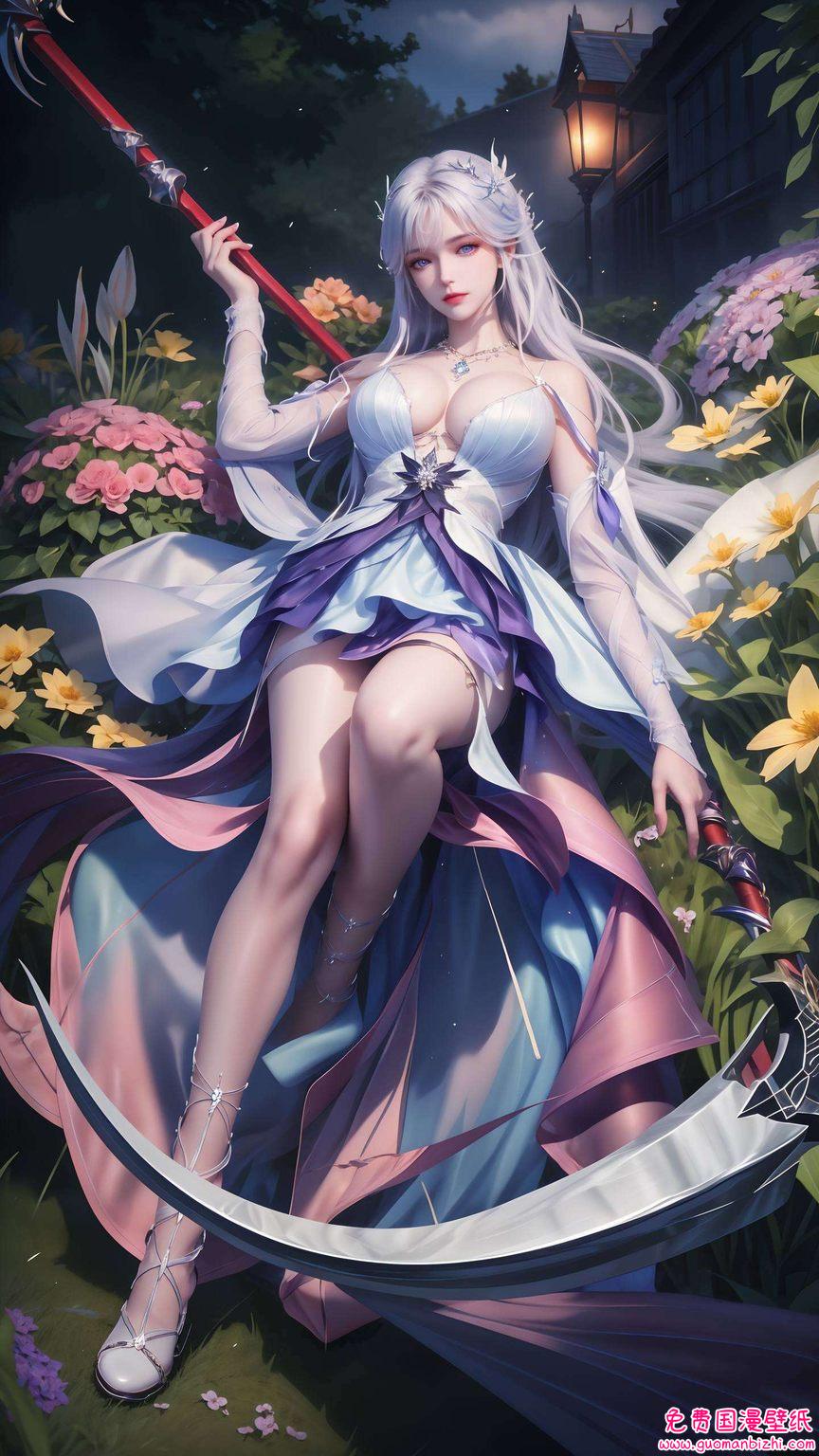 我总是被那些极简风格的壁纸吸引而她周围的玄幻元素