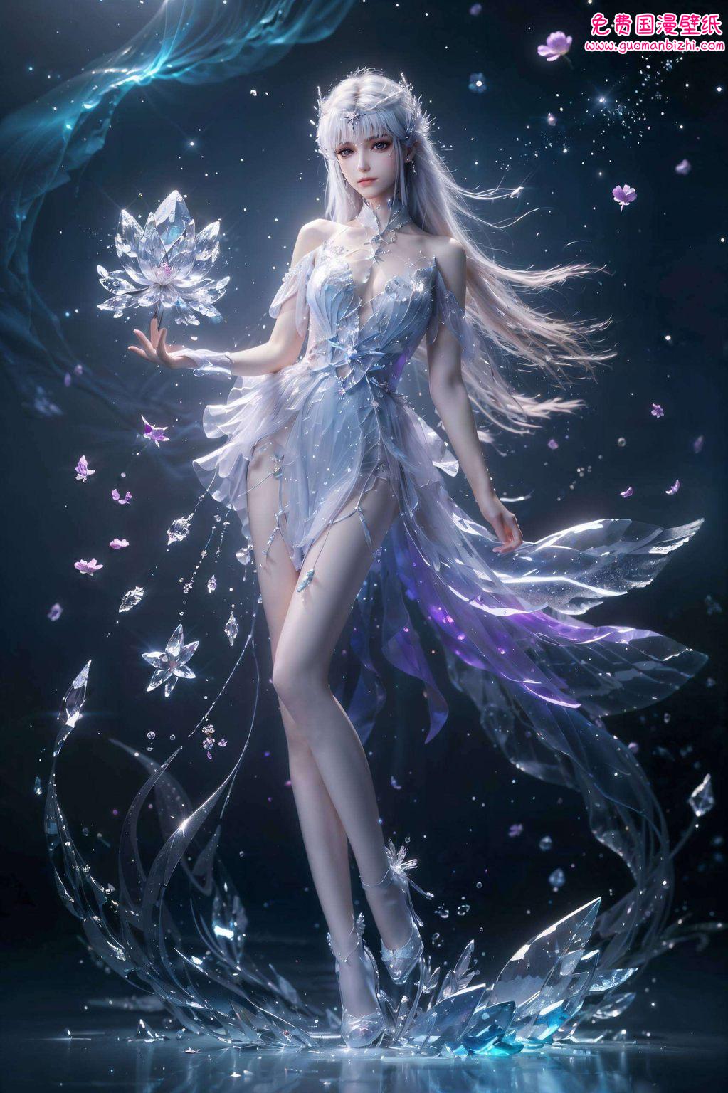 不仅是国漫女神的完美诠释在紫色调的壁纸世界中