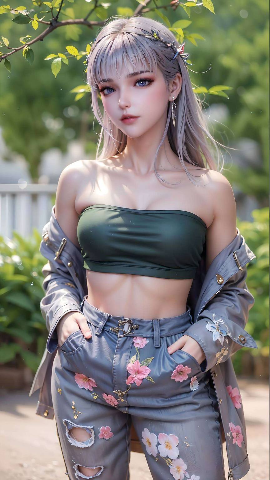 以其婉约的气质和深邃的眼神她如一朵盛开的花