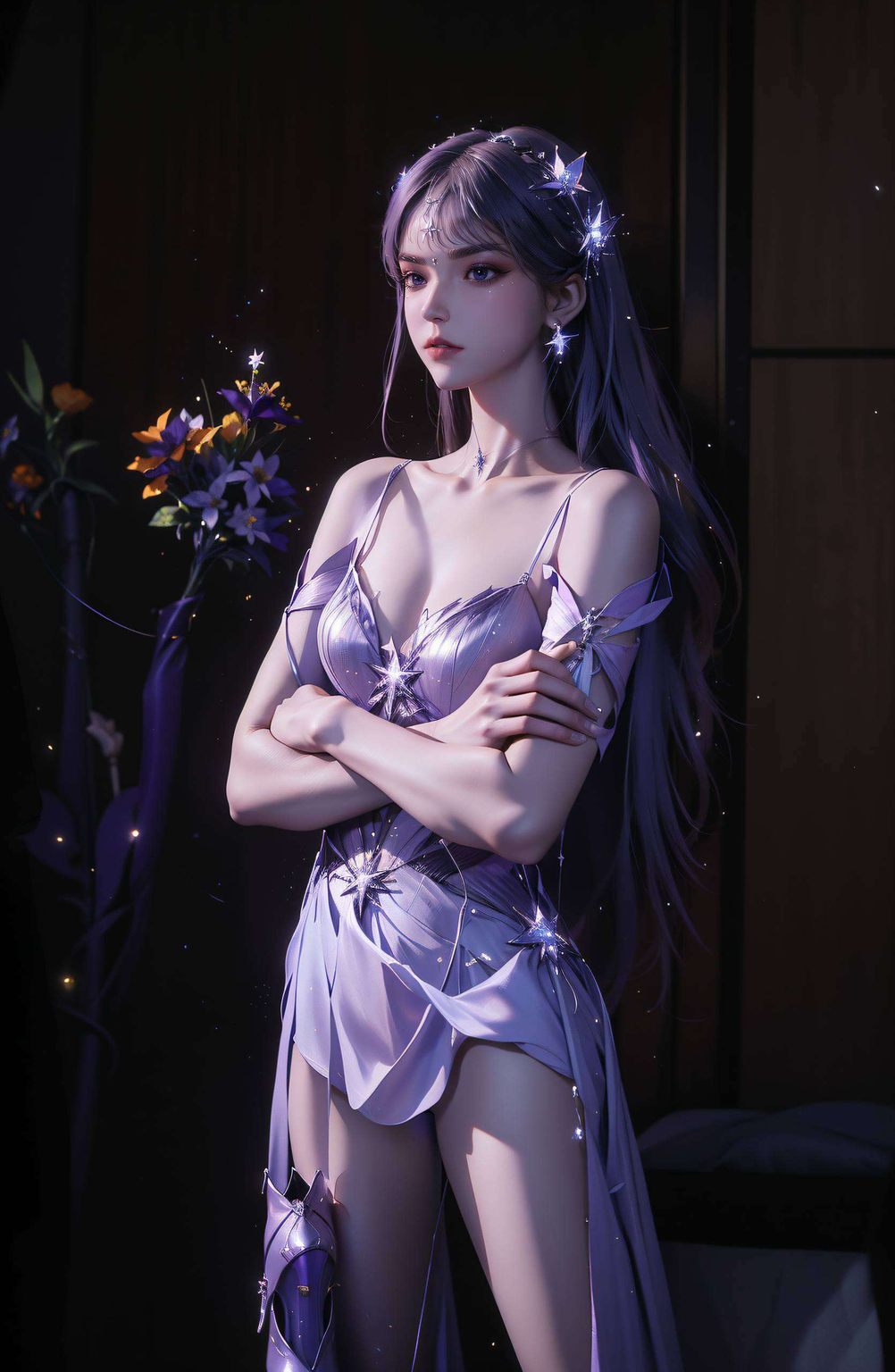 把她画成炫彩苹果壁纸是不是美爆了?圣采儿不仅颜值爆表