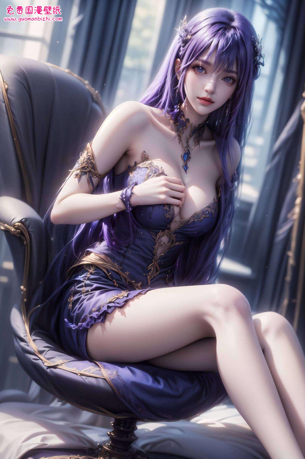 在紫色的壁纸世界中更是一段国漫女神的传奇