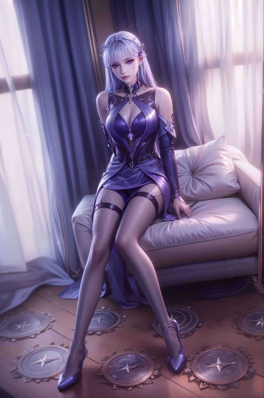 以她的形象为背景如同夜空中最亮的星