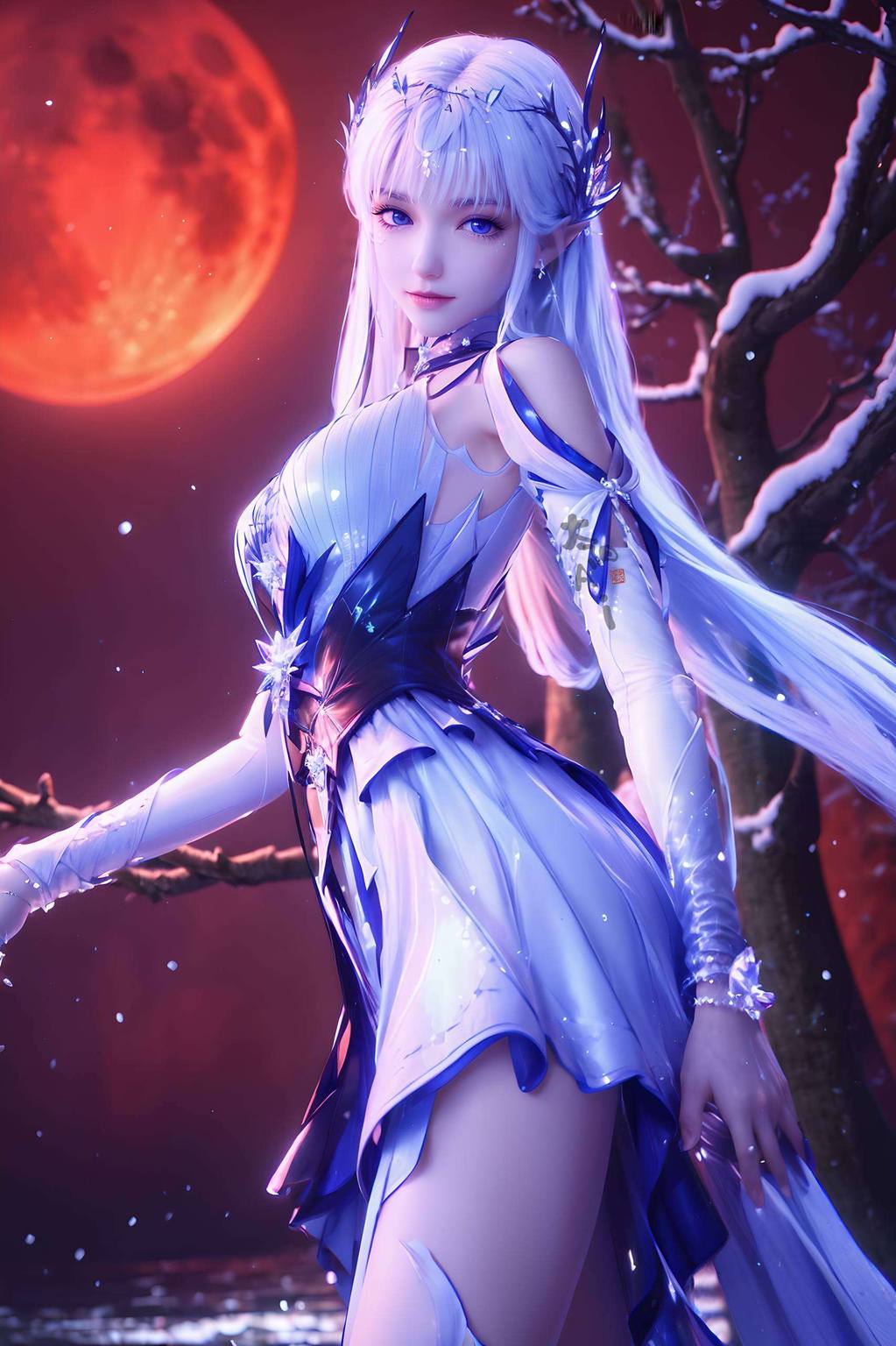 细腻的线条勾勒出她的轮廓都像是神印王座中的魔法瞬间