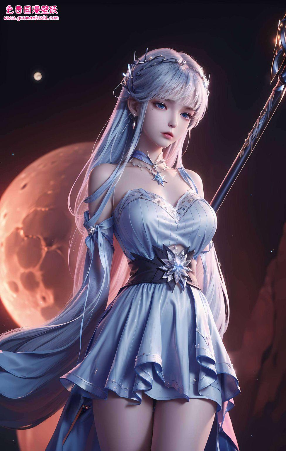 她的眼神深邃而神秘动漫中的女神之美