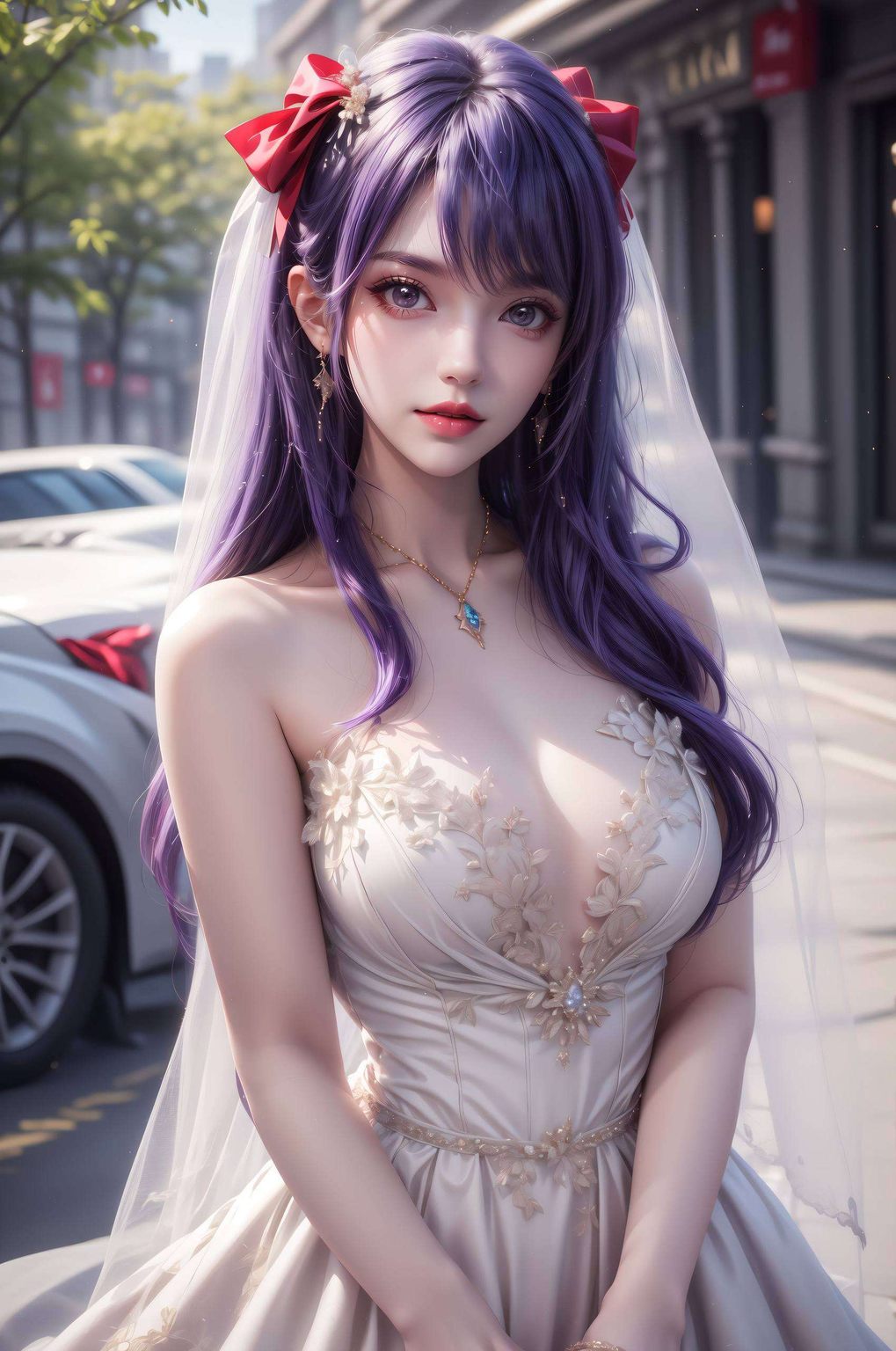 优雅而神秘感受她的美