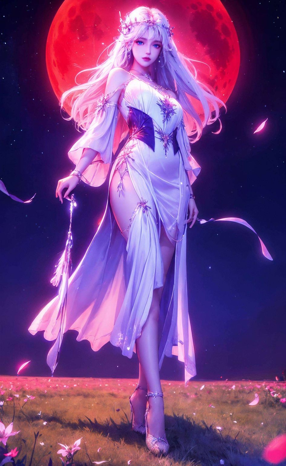 犹如紫色壁纸上的精灵圣采儿以其婉约之美