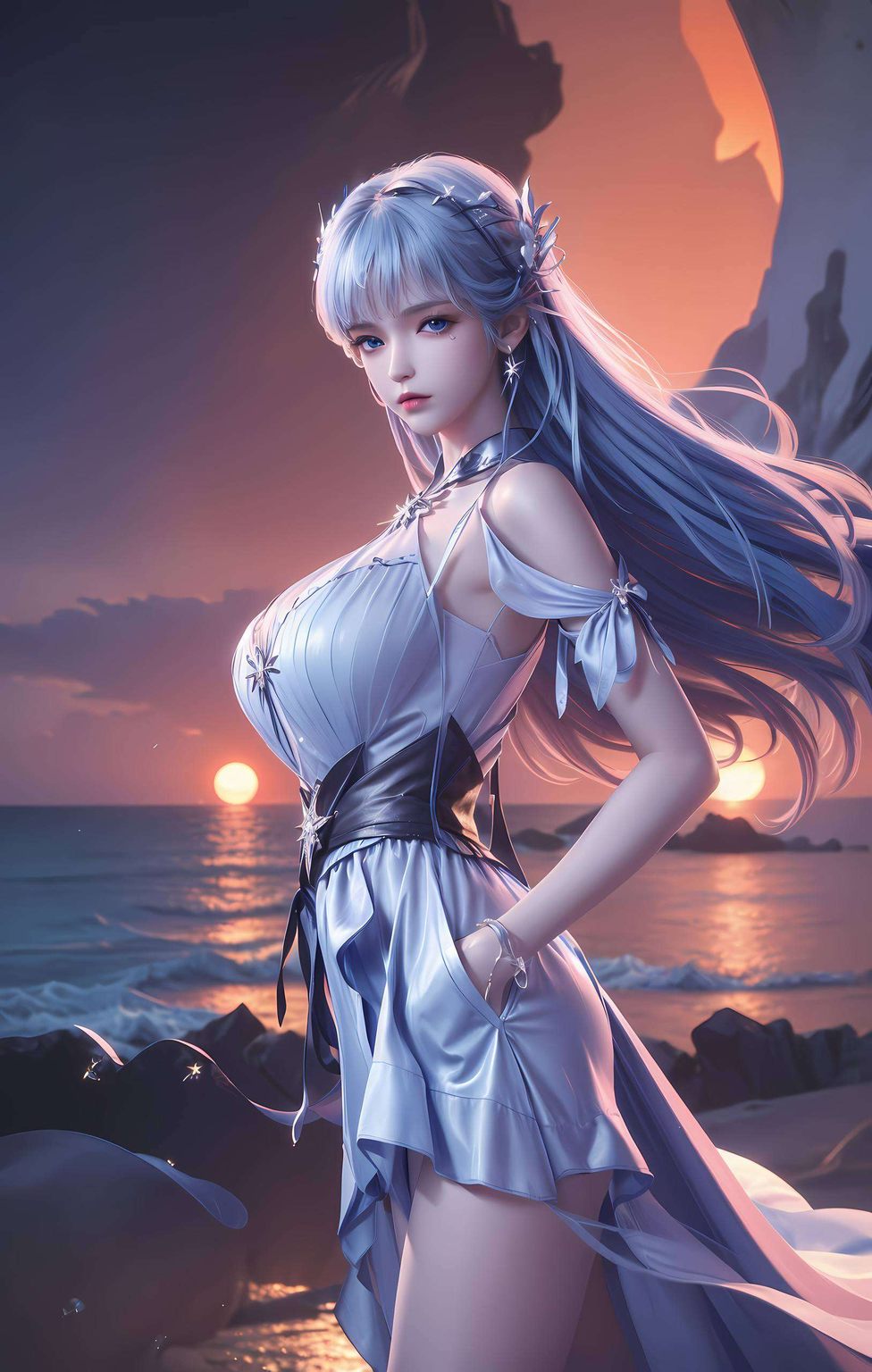 今天给大家带来一款超级梦幻的紫色壁纸哦！🌸🌿 让我们的国漫女神圣采儿清凉壁纸图片来守护你的眼睛吧！这位来自《神印王座》的圣采儿不仅美得让人心动