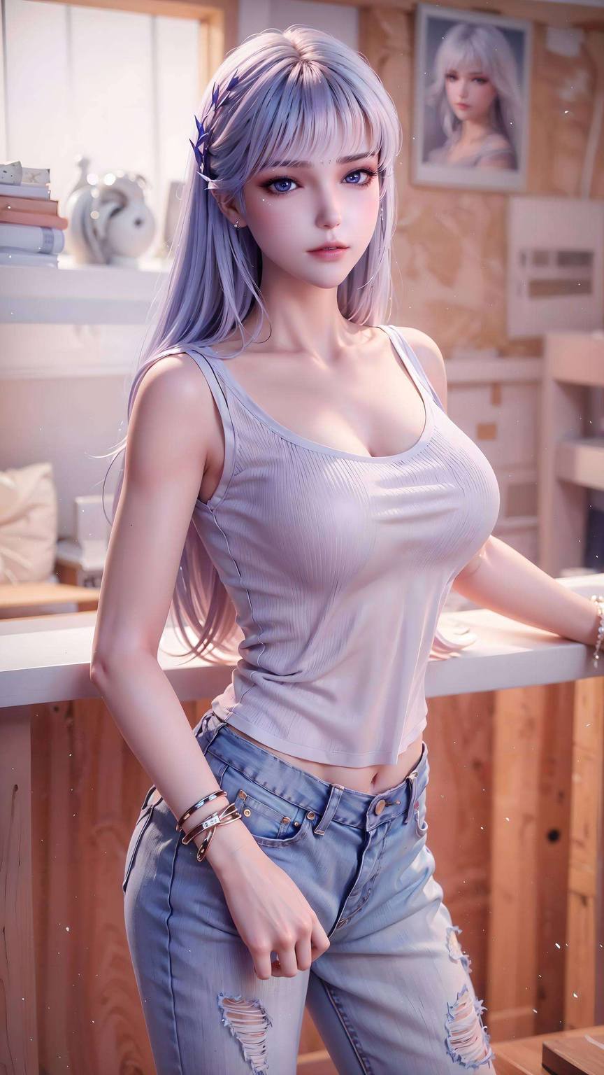 在绚烂的苹果炫彩壁纸中小舞与圣采儿两位国漫女神翩翩起舞