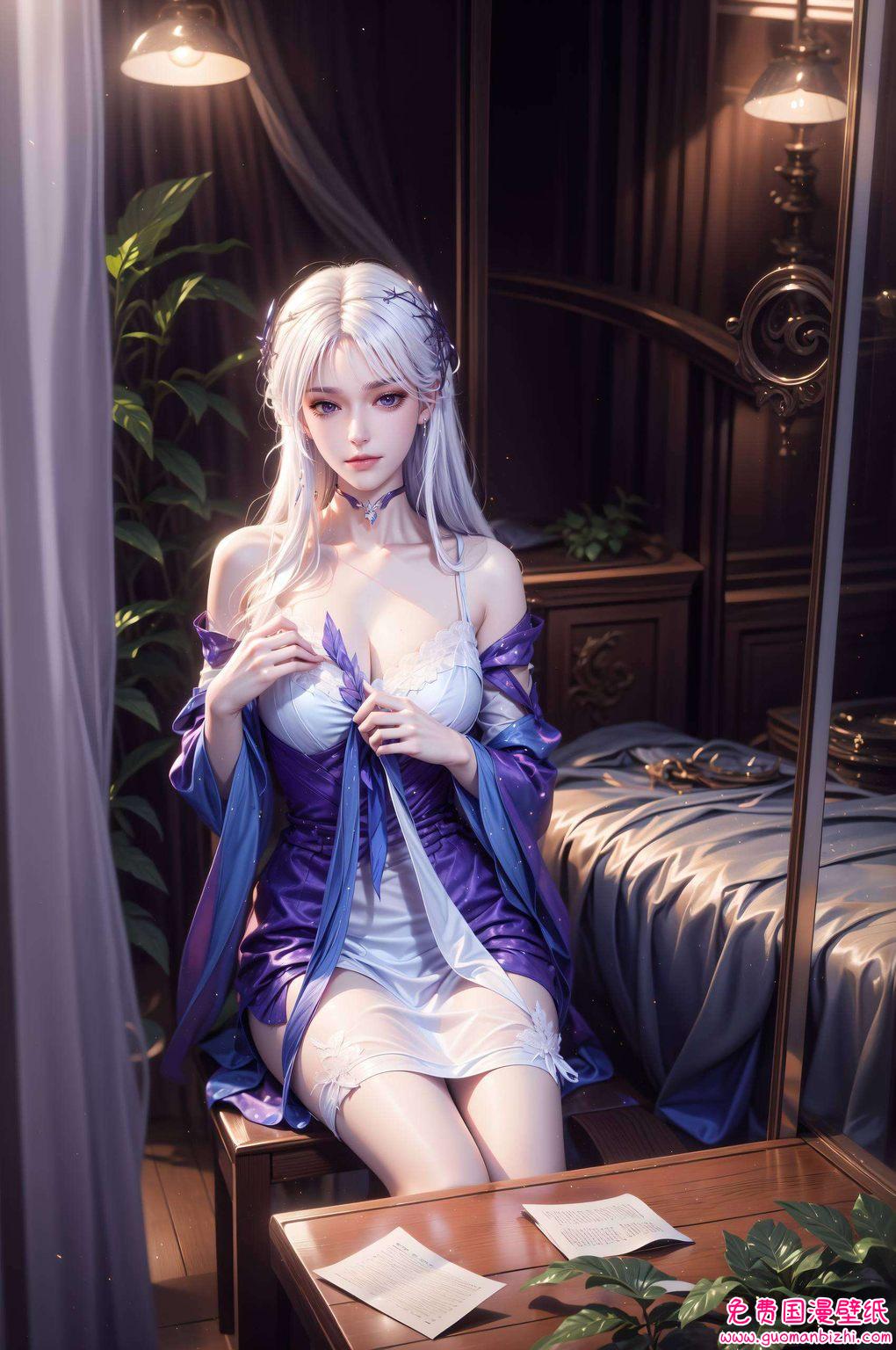让你的桌面也变得美美哒！💖✨那双明亮的眼睛仿佛能看透一切