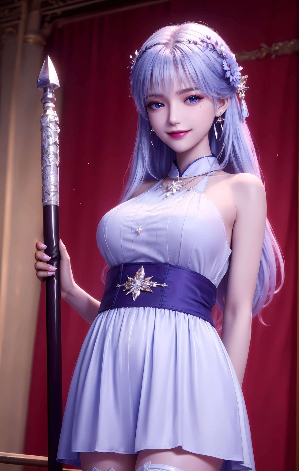 便仿佛穿越至那神秘玄幻的《神印王座》那翩翩如仙的美貌
