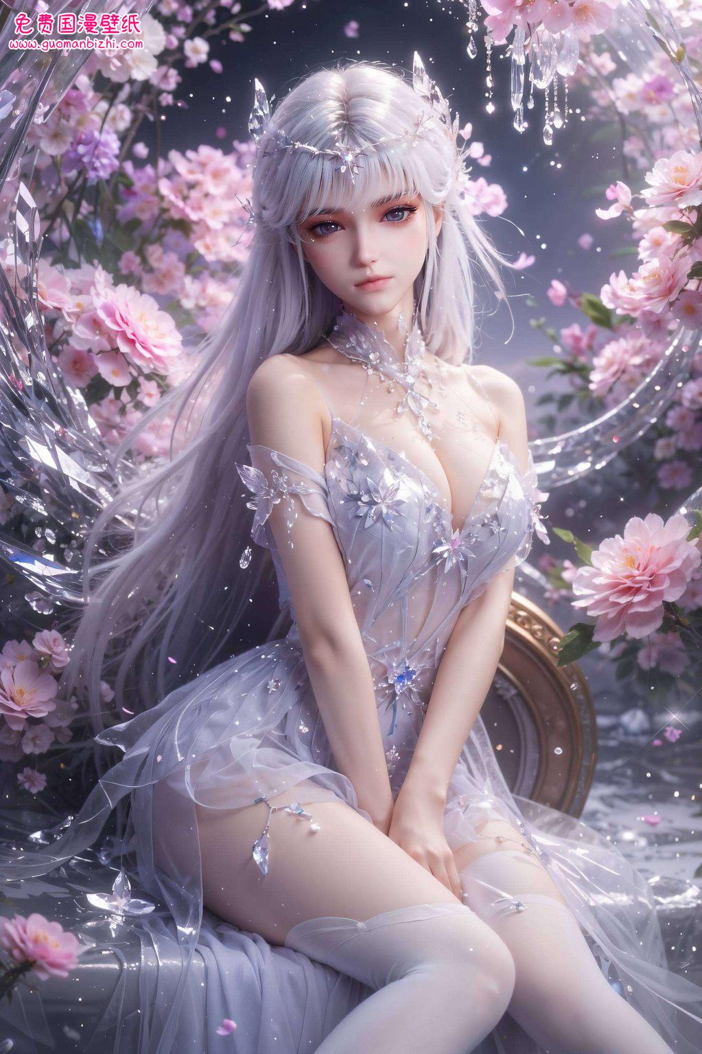 此壁纸以AI之巧宛如壁画中走出的仙女