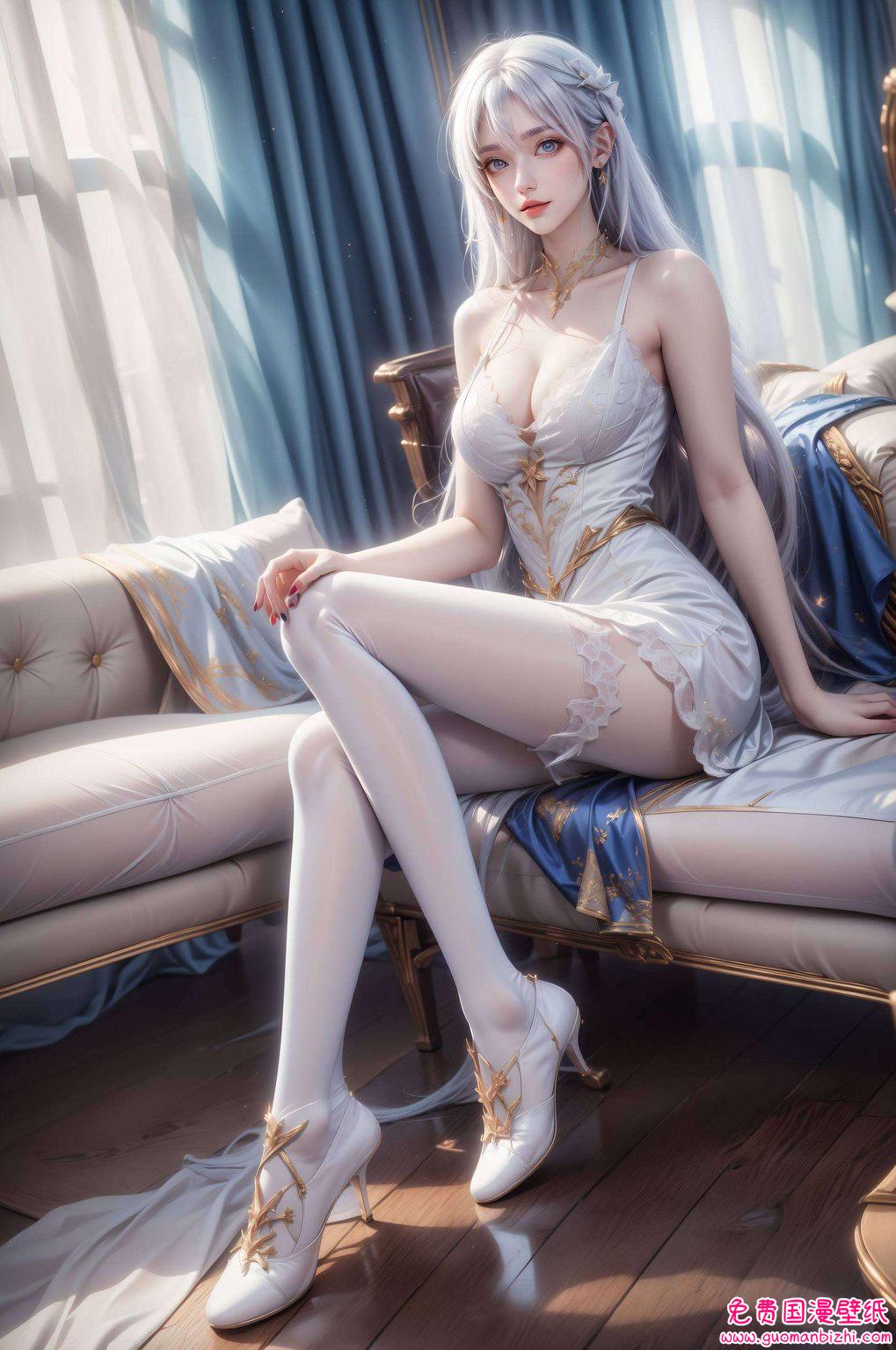 在这竖屏的壁纸中让人不禁沉浸在这份国漫美女的静谧魅力之中