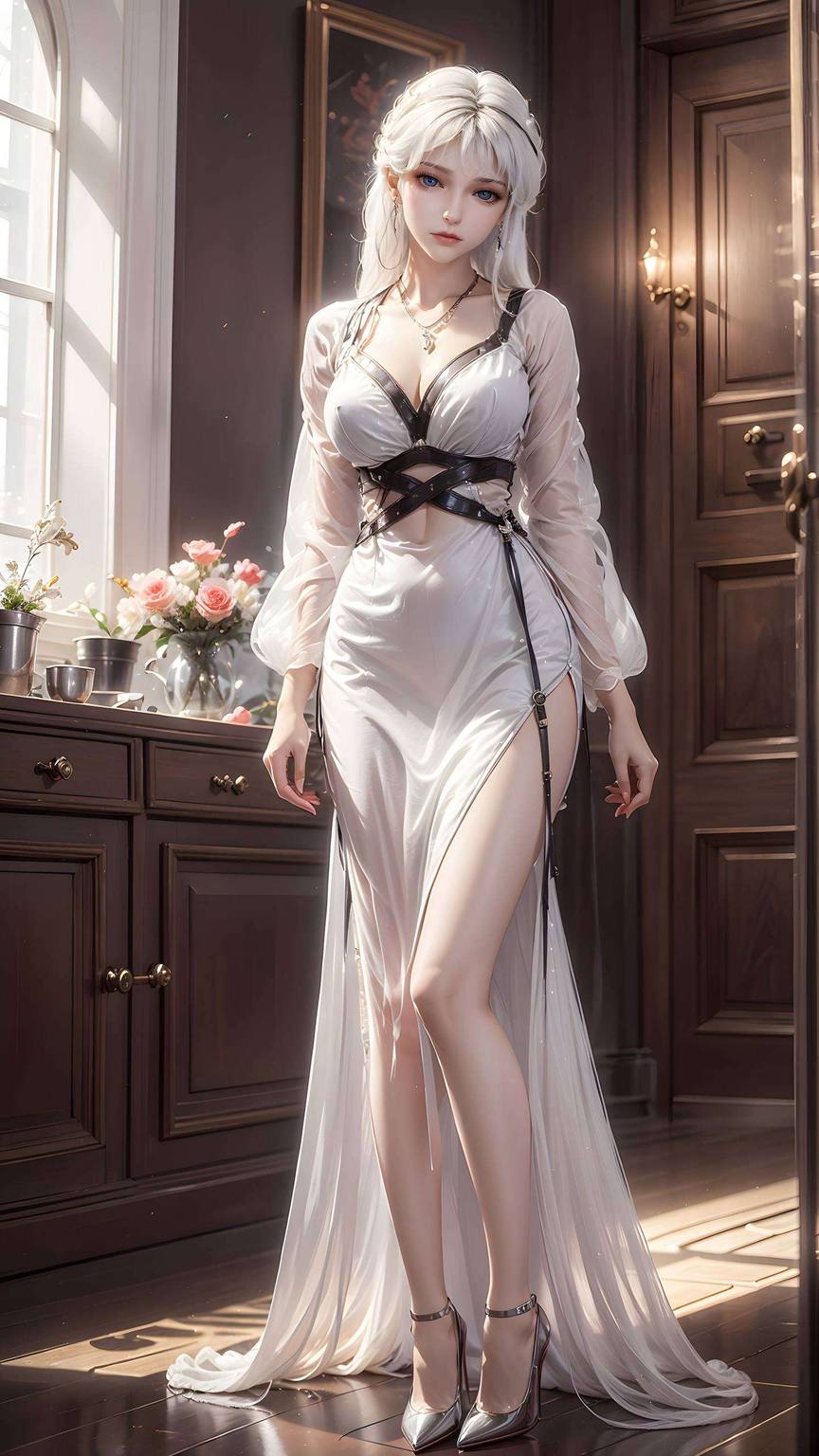 宛若穿越时空之女神此壁纸融合国漫之韵味