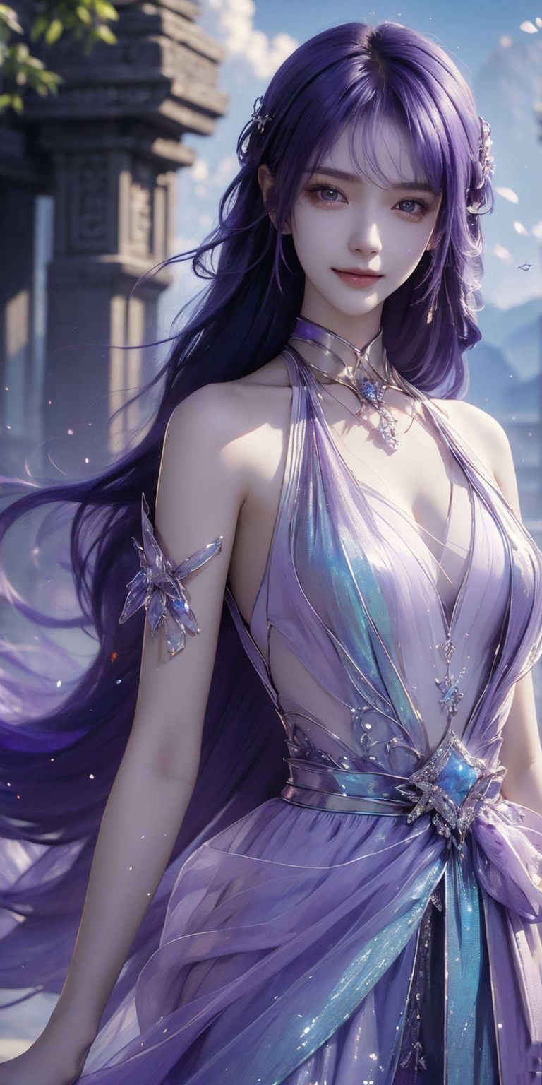 苹果炫彩映衬其身犹如仙子降临凡尘