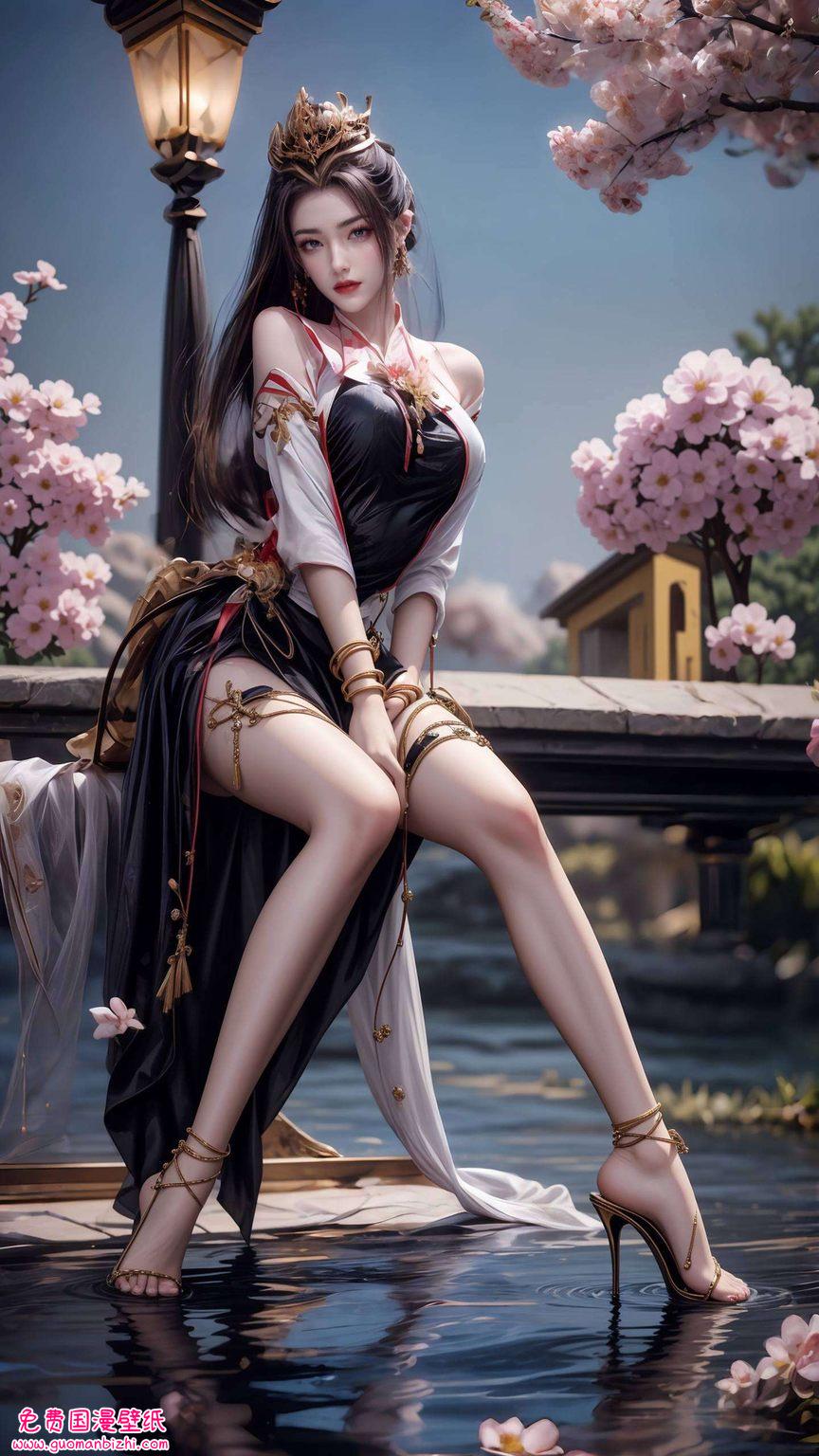 今日份的快乐大放送来啦！酒玖师叔的三次建模高清壁纸宛若从玄幻世界中走出的绝世美女