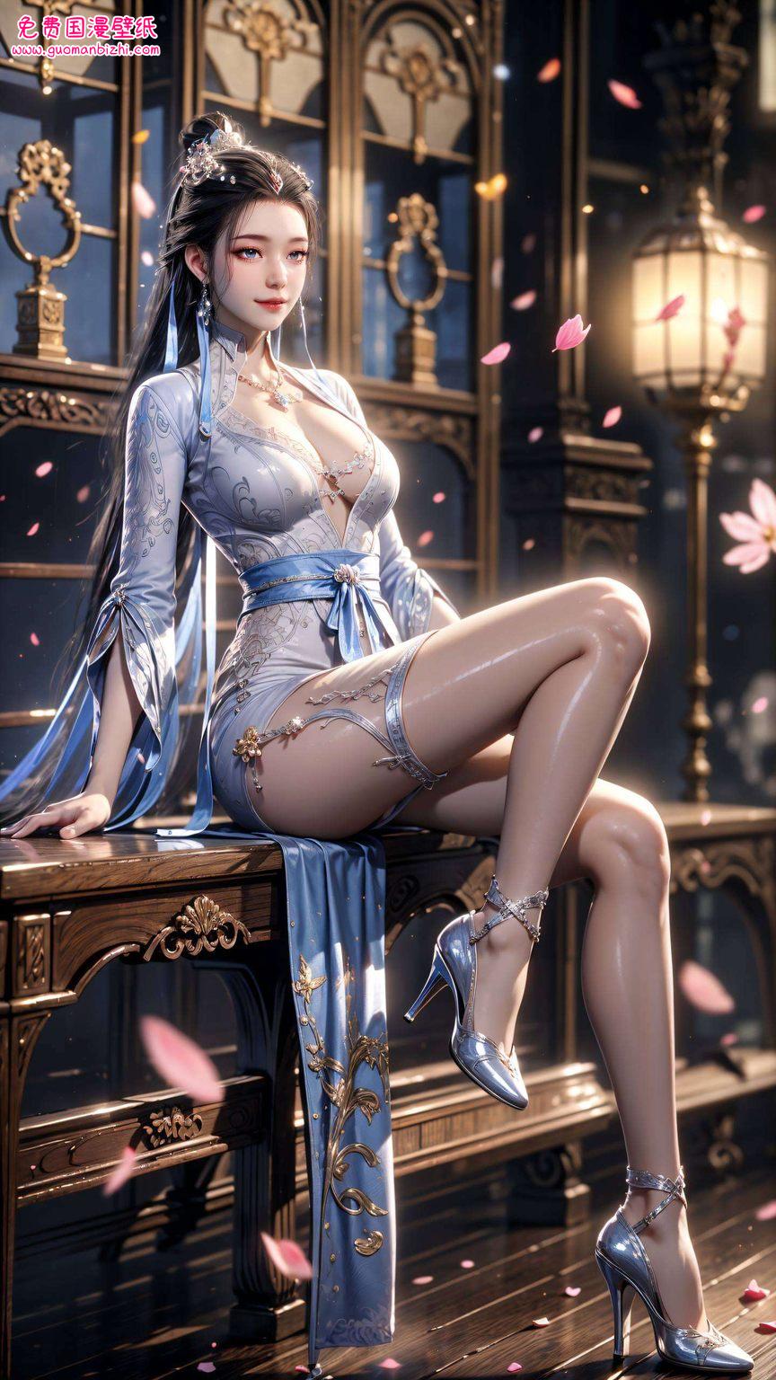 从她们的眉宇间流露出的是无尽的温柔与坚韧交织成一幅令人心动的国漫壁纸