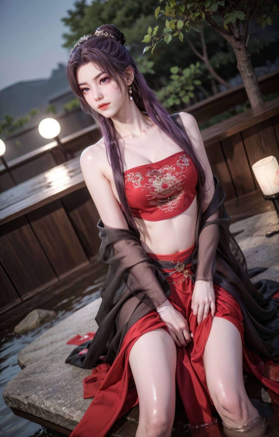 动漫美女的灵动身姿挺拔