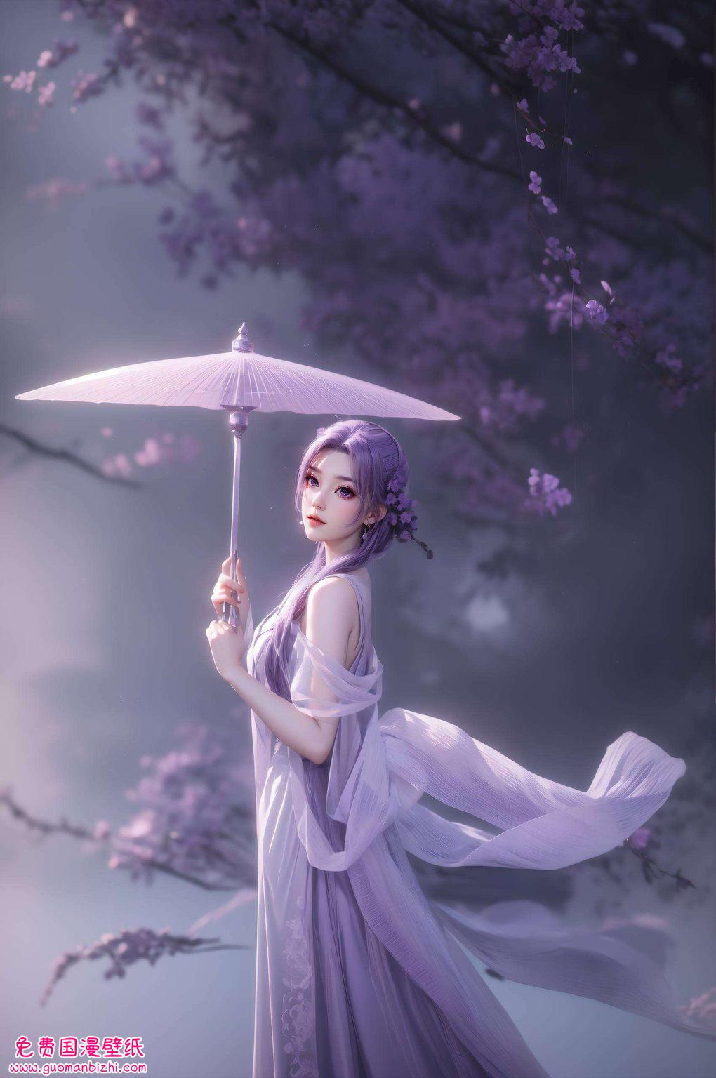 映衬着国漫美女的柔情国漫女神的倩影