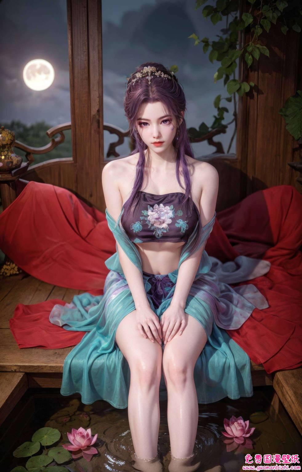 国漫女神的柔美与玄幻世界的神秘化作一幅幅极简壁纸