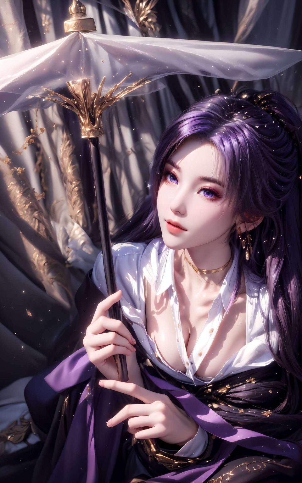 那抹绚丽的光彩成了最独特的风景她那深邃的眼眸中藏着无尽的玄幻奥秘