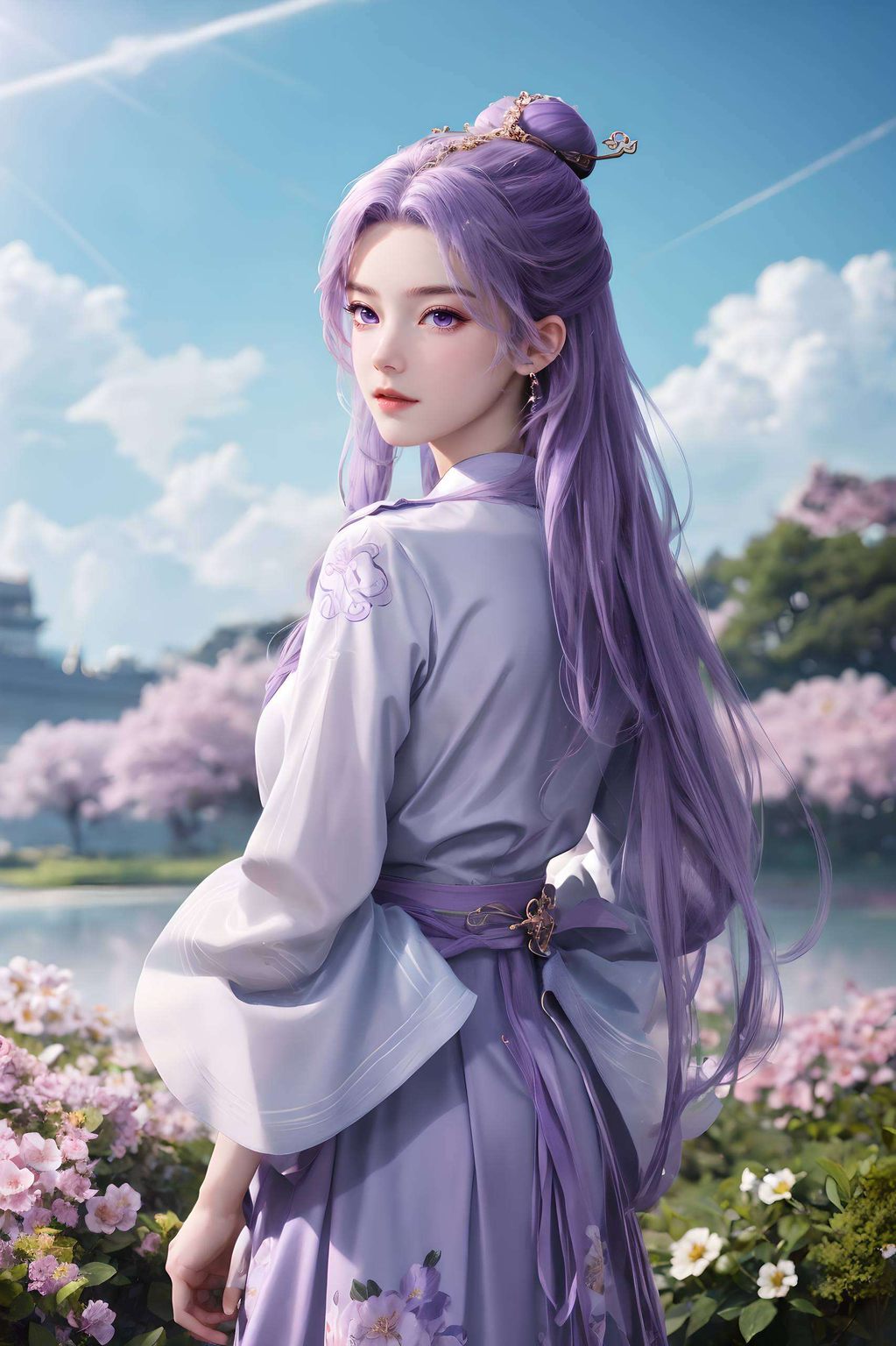 仿佛从玄幻故事中走出长发飘飘