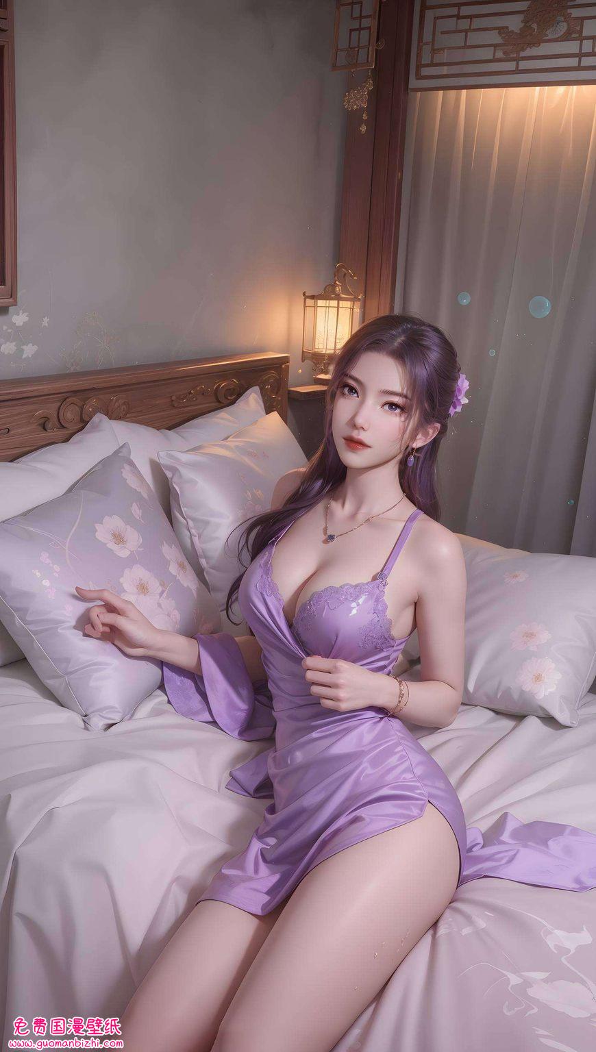 国漫女神与美女争奇斗艳壁画中