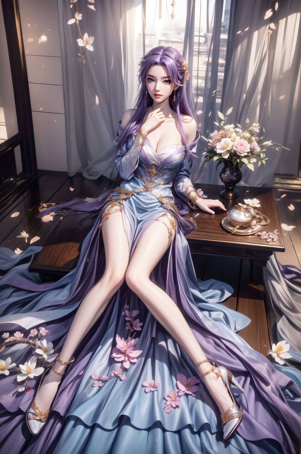 她那婉约的身姿跃然手机壁纸之上