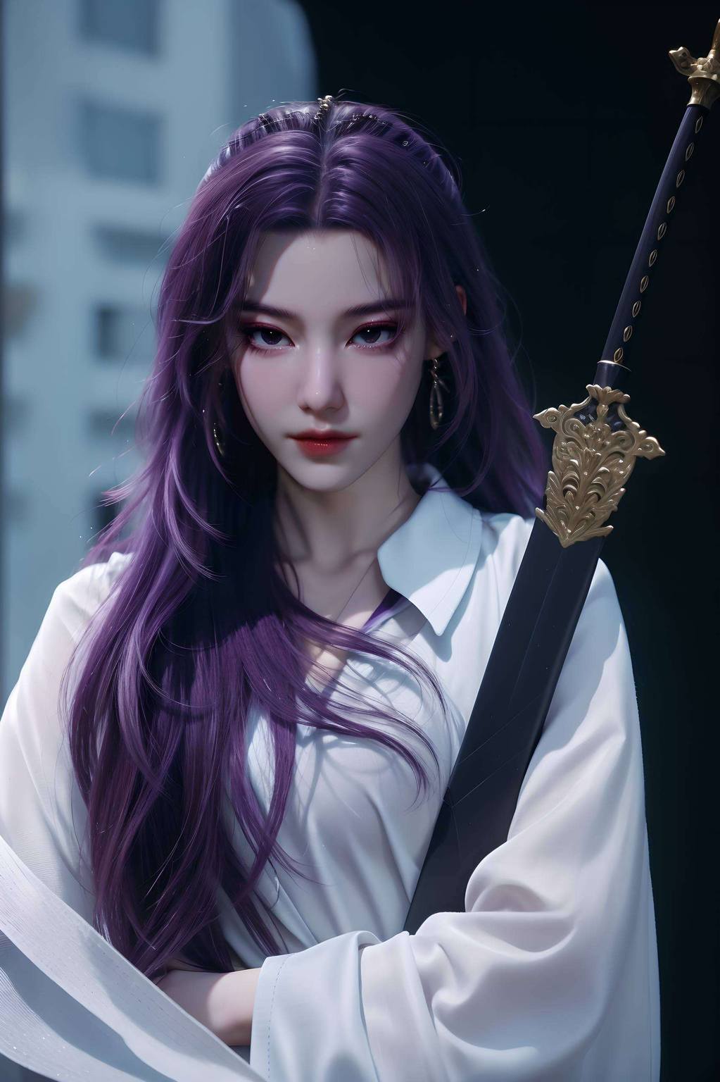她宛如国漫中的女神将我们带入那个充满玄幻色彩的国漫世界