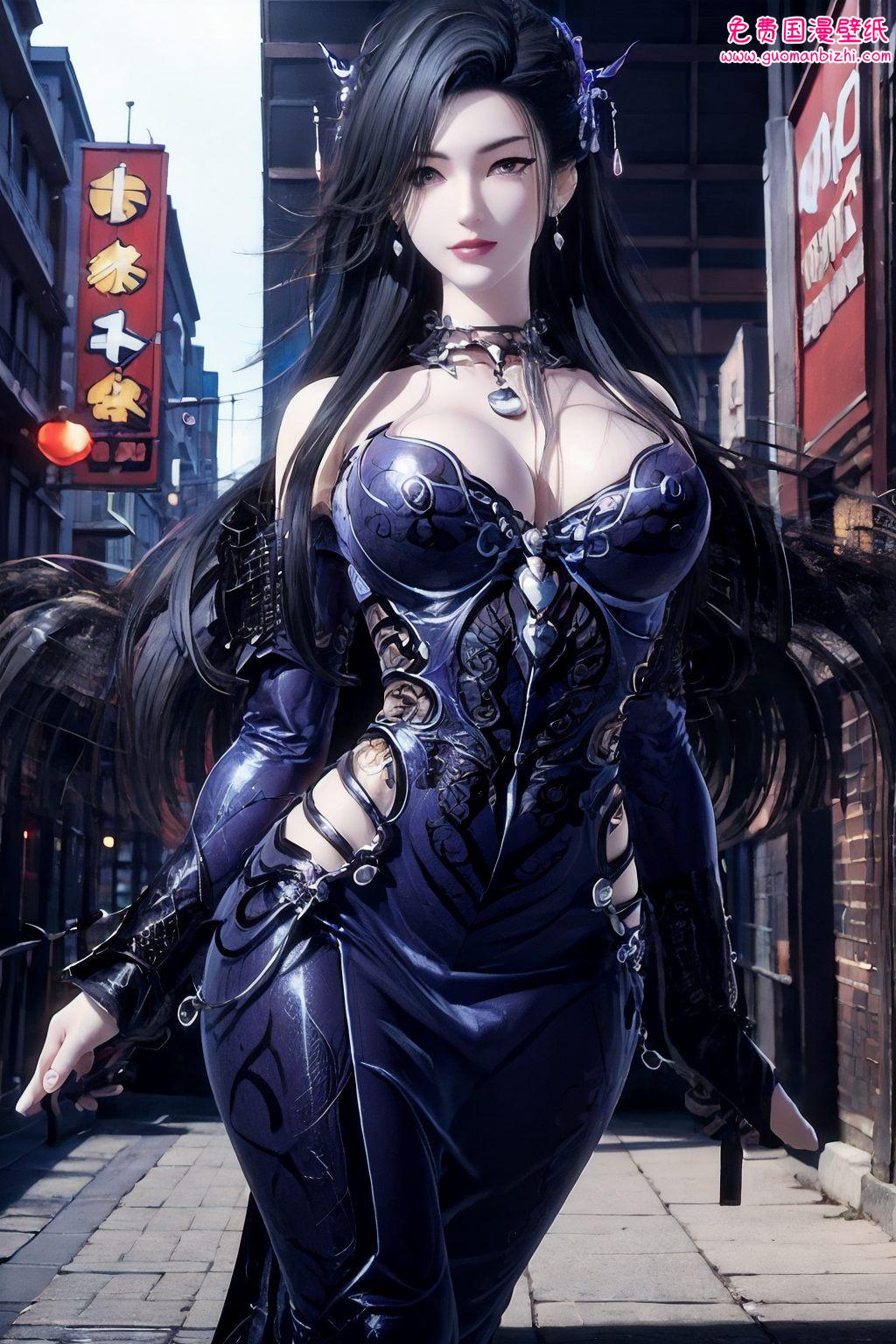 她们的眼神中藏着动漫女神的神秘与深邃让人沉醉于那无尽的国漫风情